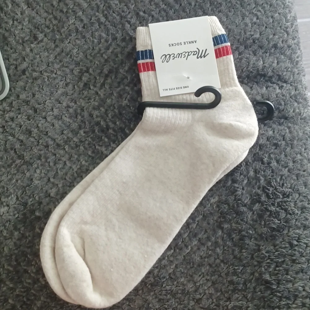 New Madewell MWL Cloudlift Ankle Socks Vintage Ivory